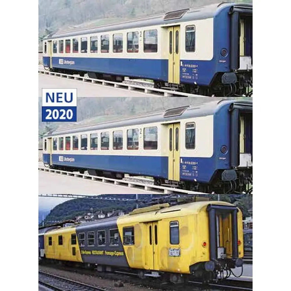 Coffret de Voitures "Fromage Express" Du BLS - Piko 96787 - HO 1/87 - 3