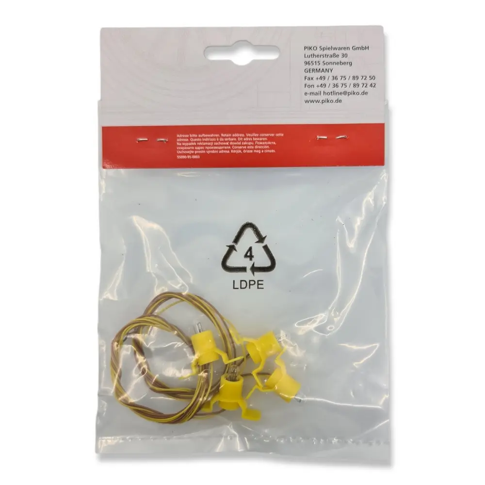 Pack de 4 culots à vis avec ampoule Piko 55757- HO 1/87  - 16 V - 3