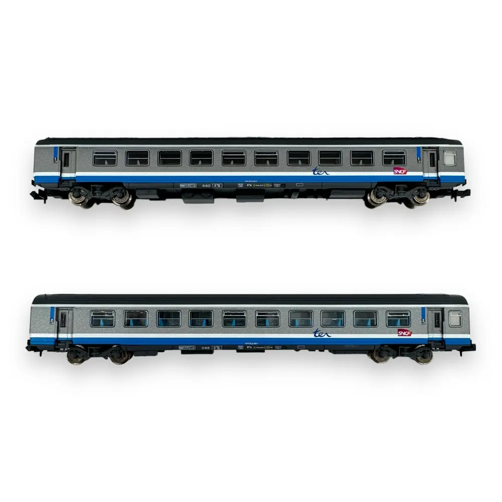 Coffret de 2 voitures corail TER Rhône Alpes - Piko 94315 - N 1/160 - SNCF - Ep V - 2R - 3