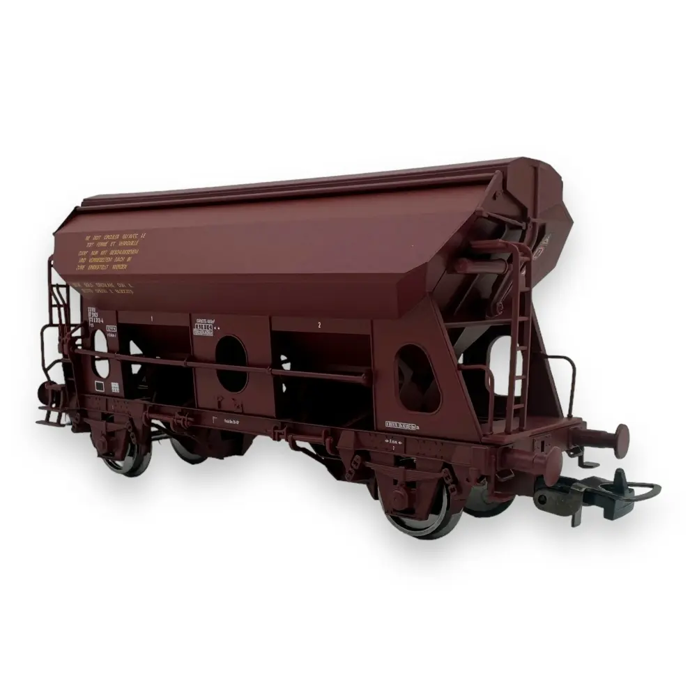 Wagon trémie couvert à 2 essieux brun - Piko 97137 - HO 1/87 - SNCF - Ep V - 2R - 2