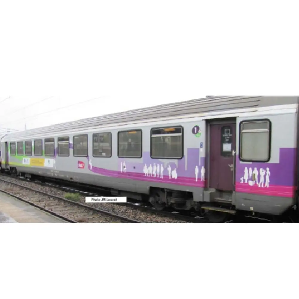 Set de 2 voitures Corail VTU REMI intercités, A10tuh + B11tu - Piko 97134 - HO 1/87 - SNCF - Ep VI - 2R - 6