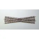 Croisement - Traverses Bois 239mm/15° PIKO 55240 | HO 1/87 | Code 100 - 2