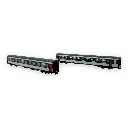 Set de 2 voitures voyageurs Corail VU livrée d’origine - Piko 94502 - N 1/160 - SNCF - EP V - 2R - 3