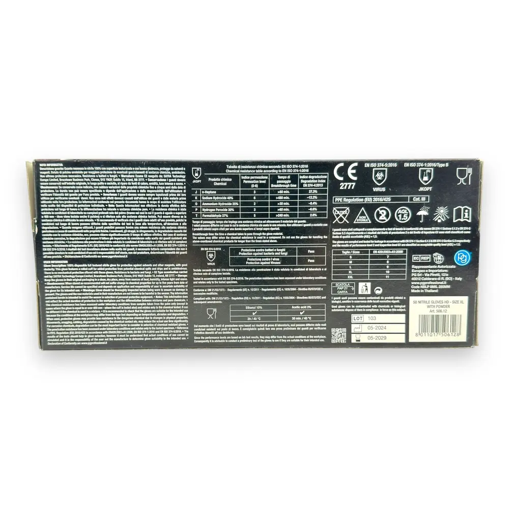 50 gants jetables en nitrile taille XL - PG Mini P50612 - 2