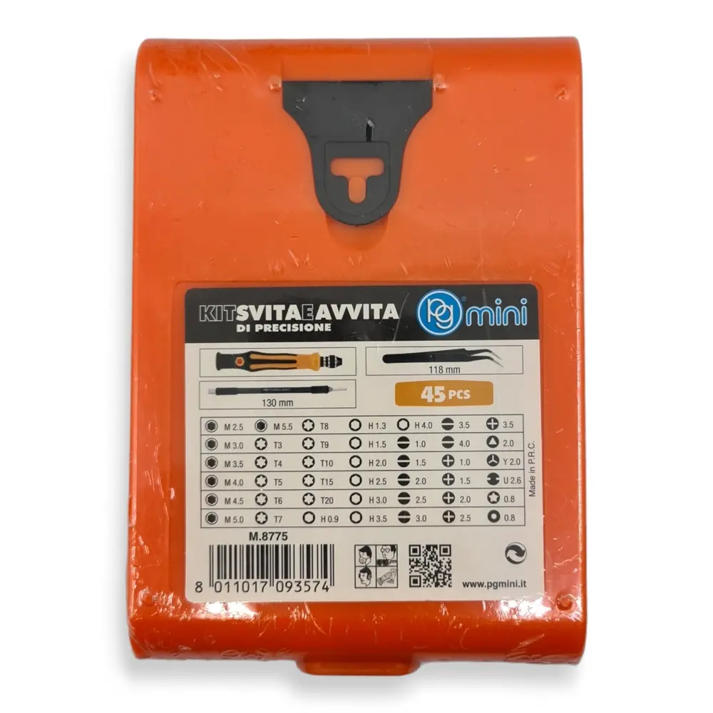 Kit tournevis + mini-embouts + pinces PG Tools PGM.8775 - 4