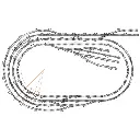 Rail courbe rayon 438 mm 22,5° Peco ST225 - HO : 1/87 - Code 100 - 3