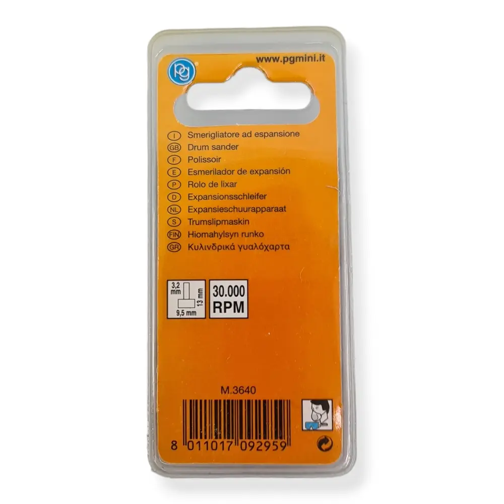 Tambour de ponçage/polissoir - PG MINI M3640 | 9.5x13mm - 3