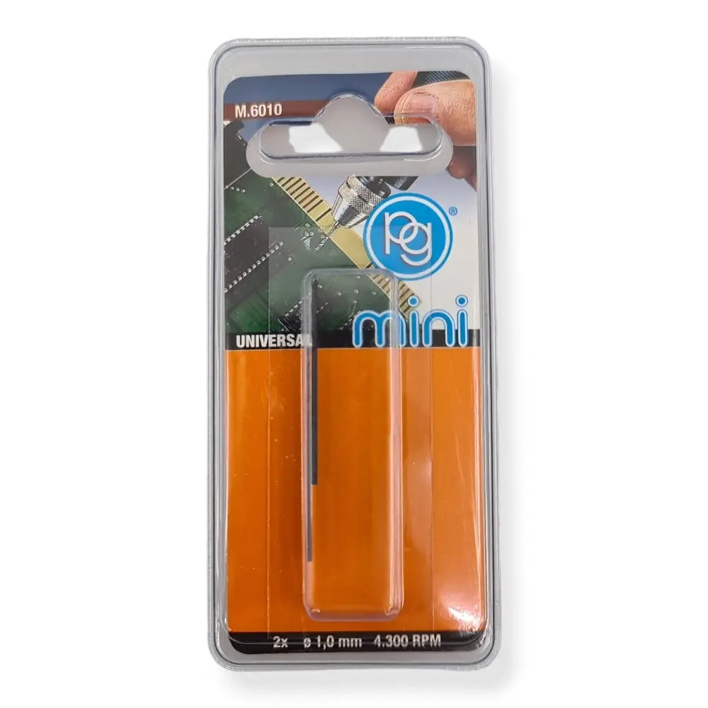 Set 2 forets en HSS - PG Mini M6010 - Diamètre 1 mm - 2