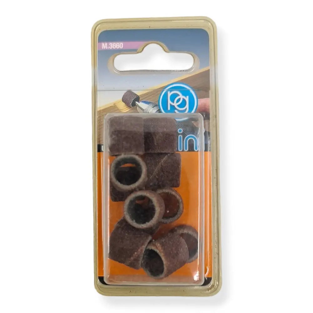 Set de 12 bandages abrasif , diamètre 9.50 mm , 120g - PG MINI M.3660 - 2