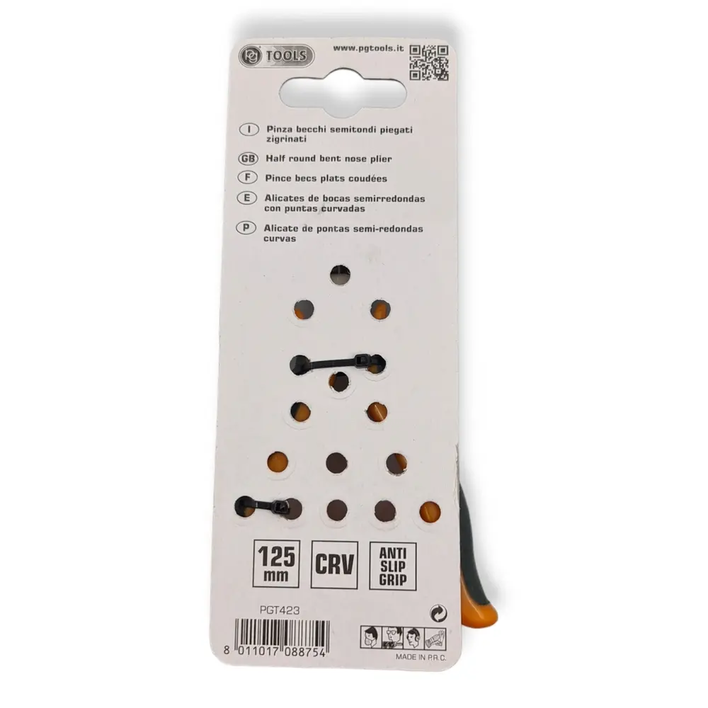 Pince à becs plats coudées - PG Tools PGT423 - 125 mm - 3