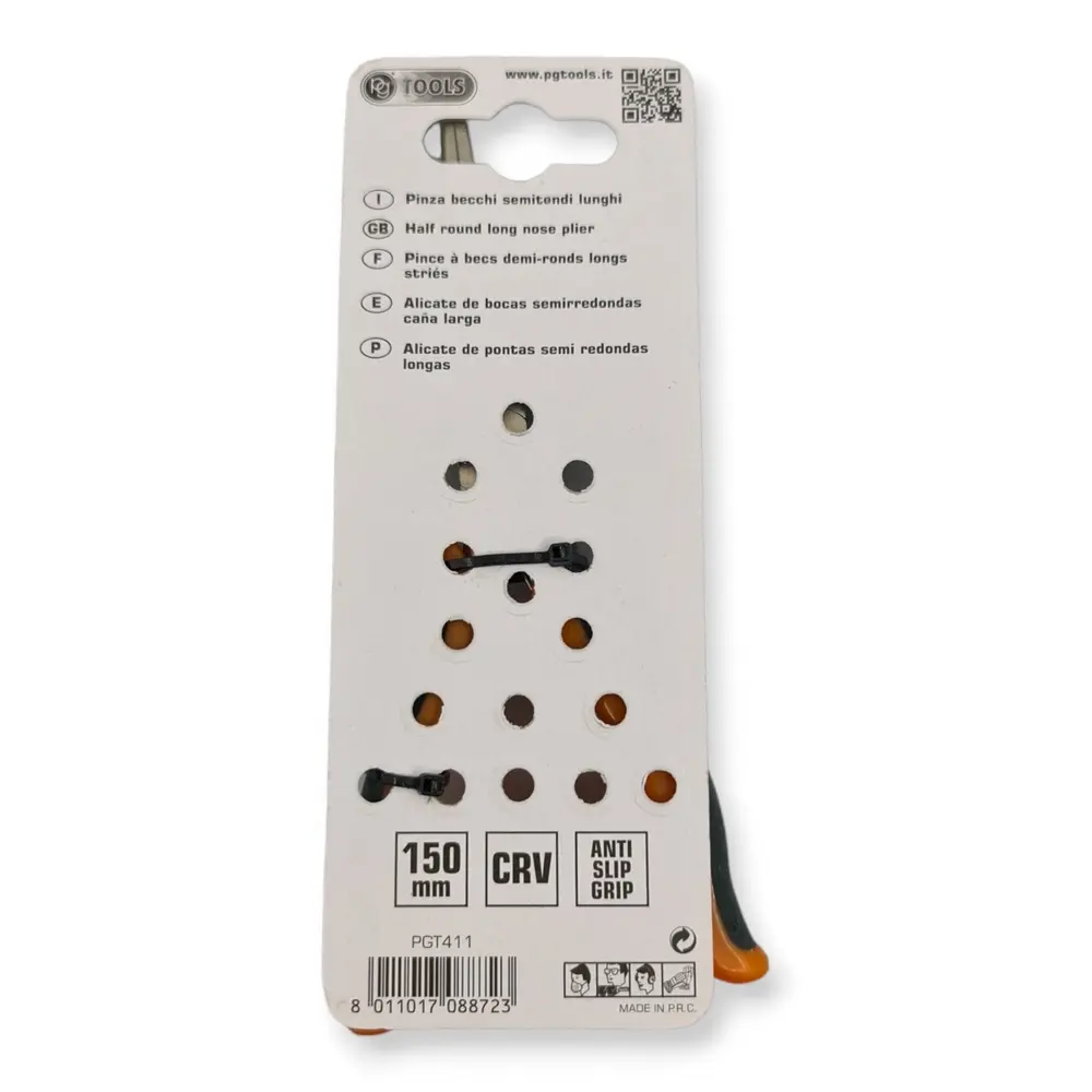 Pince à becs de-ronds longs striés - PG Tools PGT411 - Outil - 3