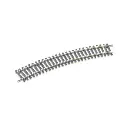 8 rails courbes rayon 505 mm 22,5° Peco ST2030 - HO : 1/87 - Code 100 - 2