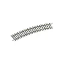 8 rails courbes rayon 438 mm 22,5° - Peco ST2025 - HO 1/87 - Code 100 - 2