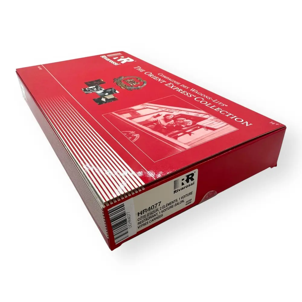 1 voiture restaurant + 1 voiture salon, côte d'azur, vitres carrées - Rivarossi HR4077 - HO 1/87 - CIWL - Ep III - 2R - 3