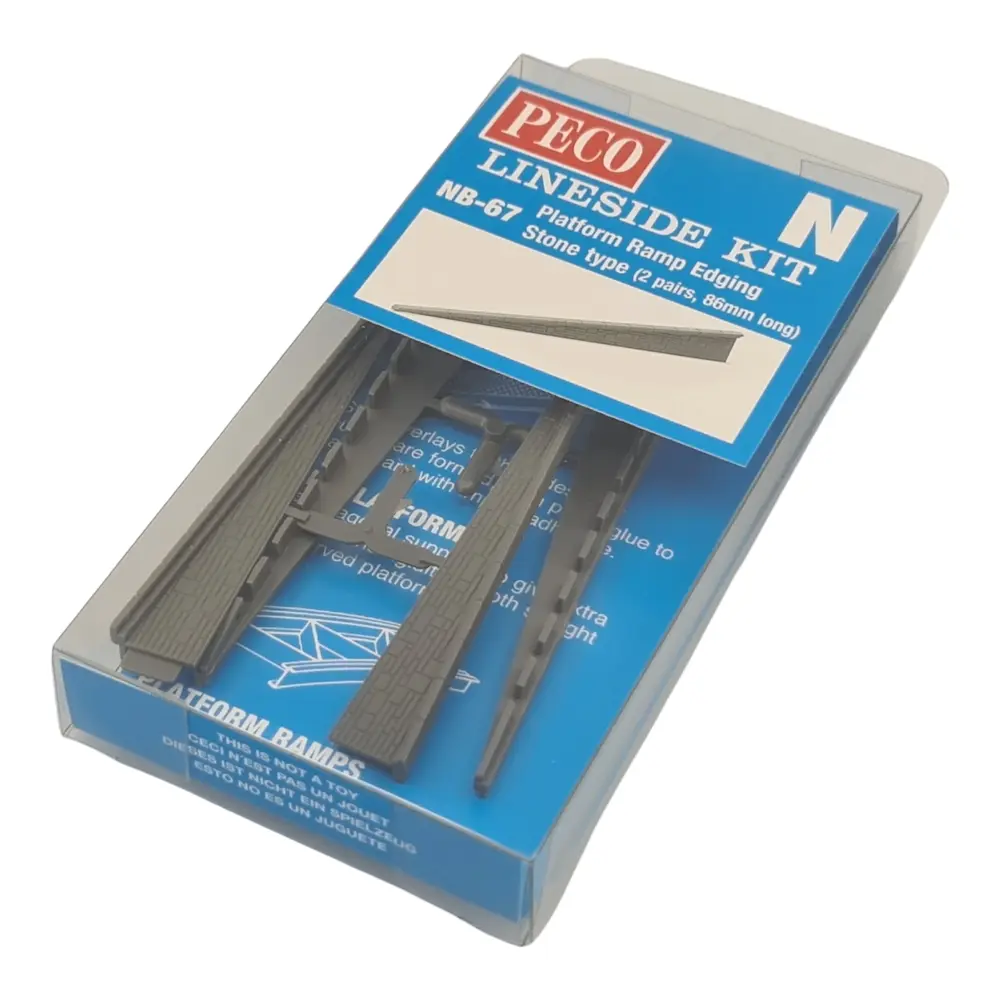 4 Bordures de rampe en pierre pour plate-forme PECO NB67 - N 1/160 - 2