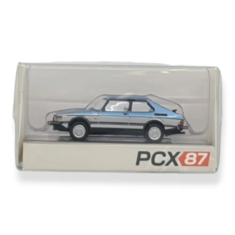 Véhicule Saab 900 Turbo - Bleu et gris - PCX87 0651 - HO : 1/87 - 3