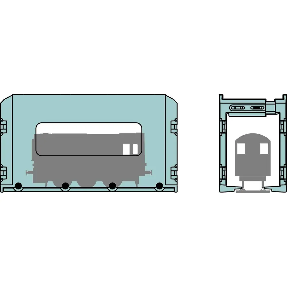 Boite de transport à monter - PECO PT60 - N 1/160 - HO / HOm / HOe 1/87 - OO 1/76 - 4