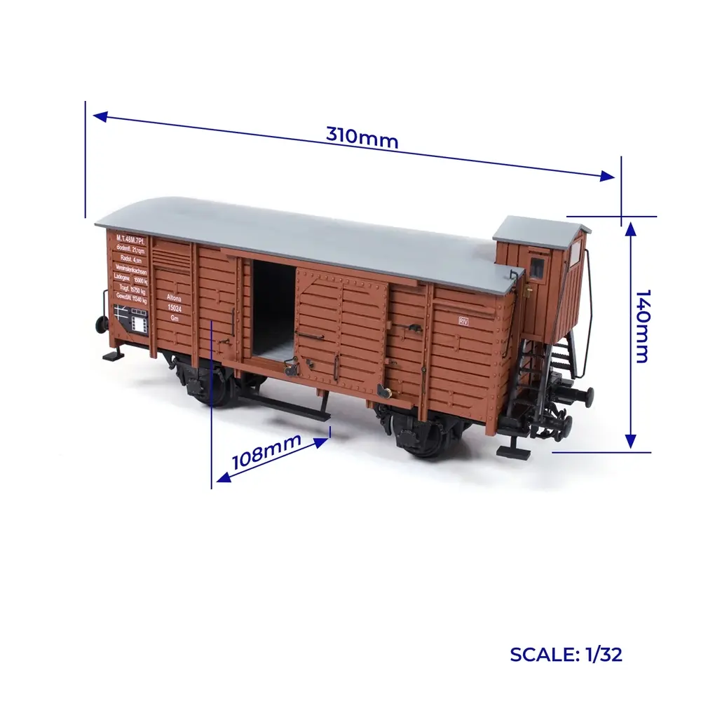 Wagon fermé à marchandises - Occre 56002 - 1/32 / G-45 - 2