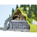 2 Murs intérieurs de tunnel - Courbe - Gris - NOCH 58031 - Échelle HO / HOe / HOm - 100 x 48 x 110 mm - 5