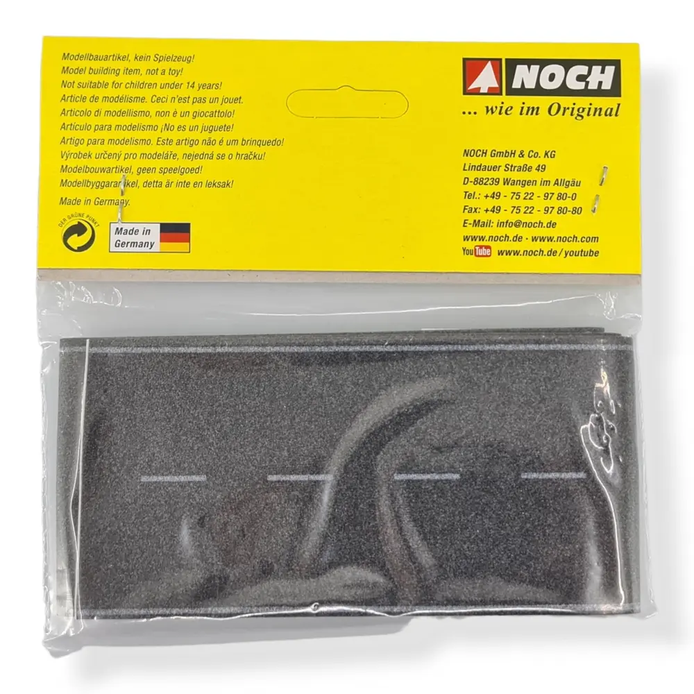 Feuille de route droite Noch 60706 - HO 1/87 - souple - 3