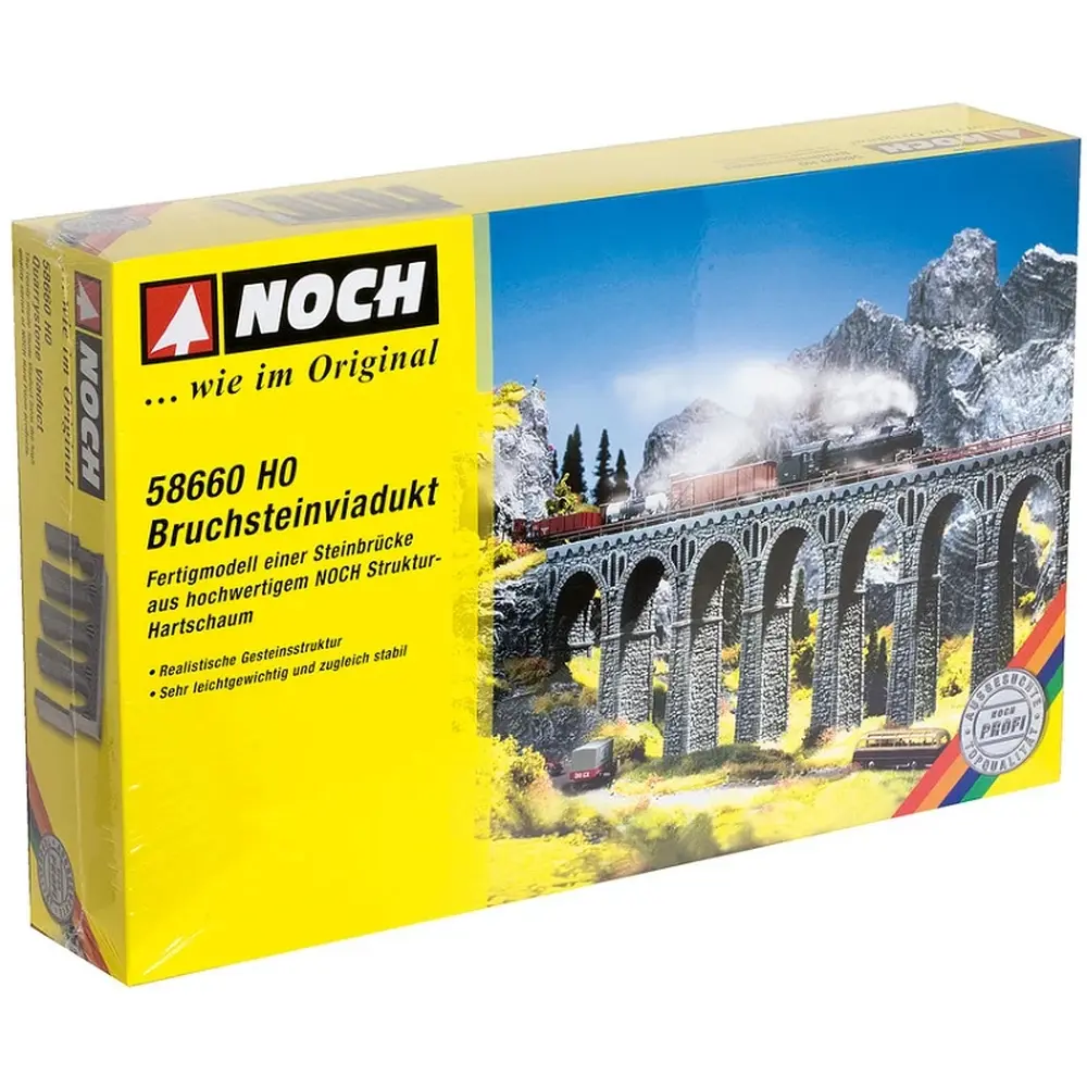 Viaduc en pierre - Noch 58660 - HO 1/87 - 37x24,5x4,4 cm - 3