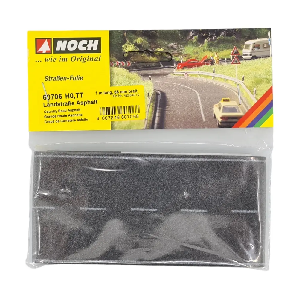 Feuille de route droite Noch 60706 - HO 1/87 - souple - 2