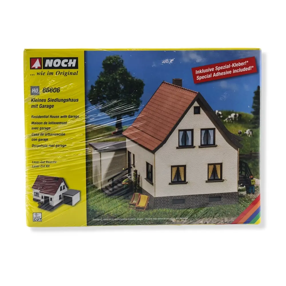 Maison de lotissement, garage - NOCH 66606 - HO 1/87 - 132x126x95 mm - 6