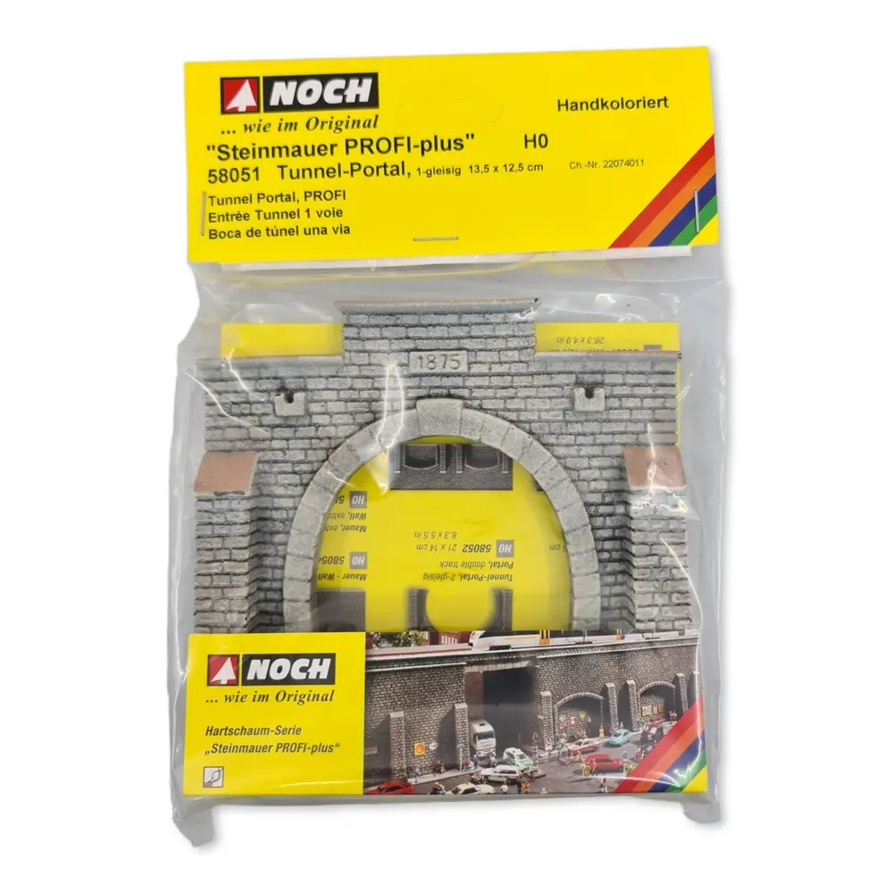 Entrée de tunnel 1 voie Noch 58051 - HO 1/87 - 135 x 125 mm - 2