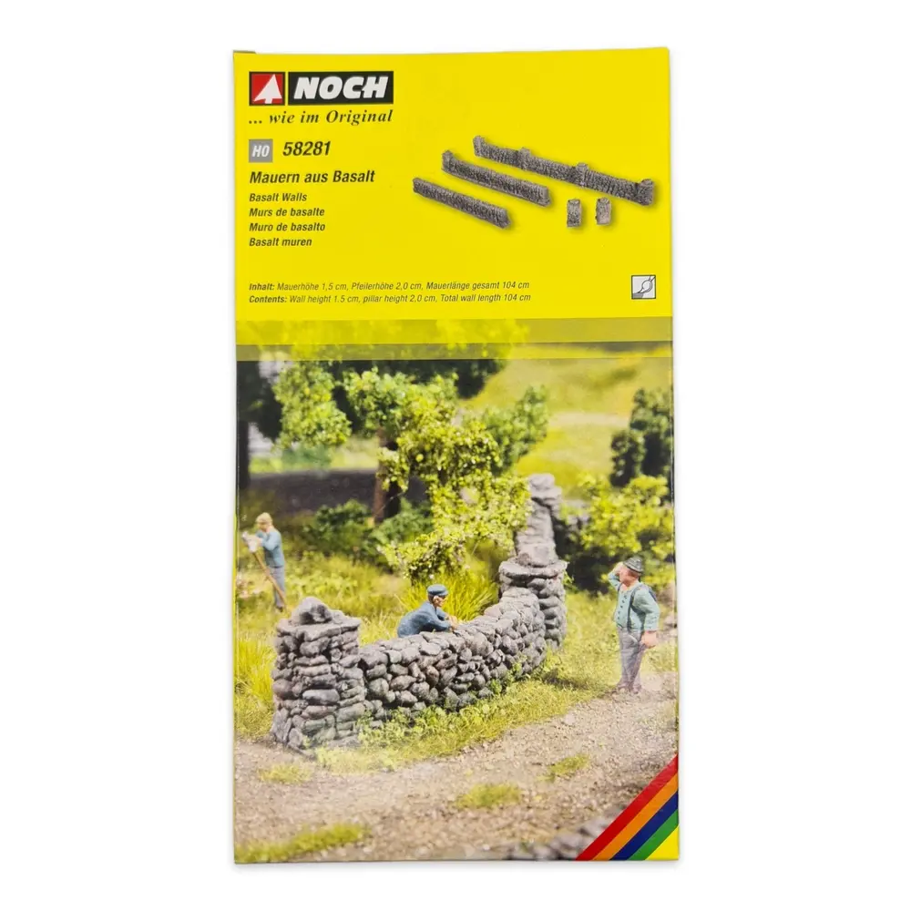 Murs de Basalte miniature Noch 58281 - HO 1/87 - longueur 1040 mm - 2