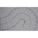 2 Routes Nationales - Virage - Gris - NOCH 60704 - Échelle HO - Largeur 80 mm  - 3