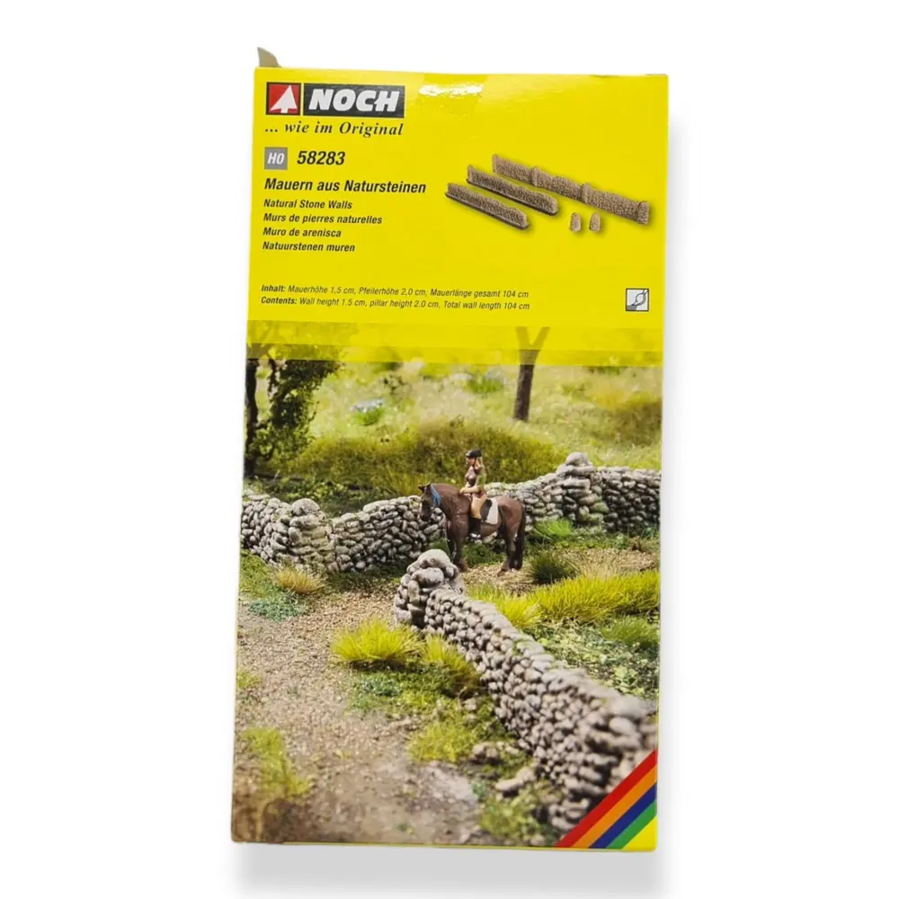 Murs de pierres naturelles Noch 58283 - HO 1/87 Longueur 1050 mm - 2