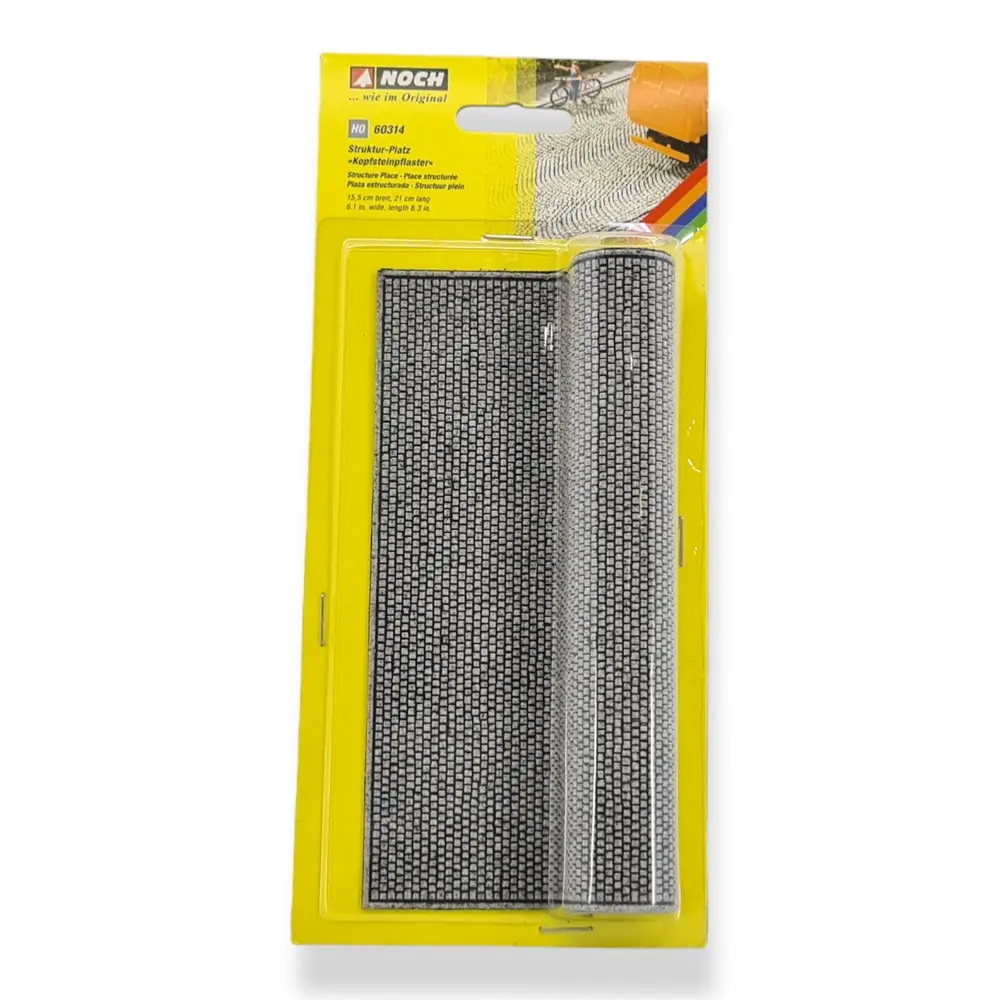 Feuille pavés Place "Cobblestone"  Noch 60314 - HO 1/87 - 210x155 mm - 2