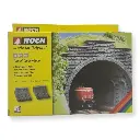 2 Murs intérieurs de tunnel - Courbe - Gris - NOCH 58031 - Échelle HO / HOe / HOm - 100 x 48 x 110 mm - 4