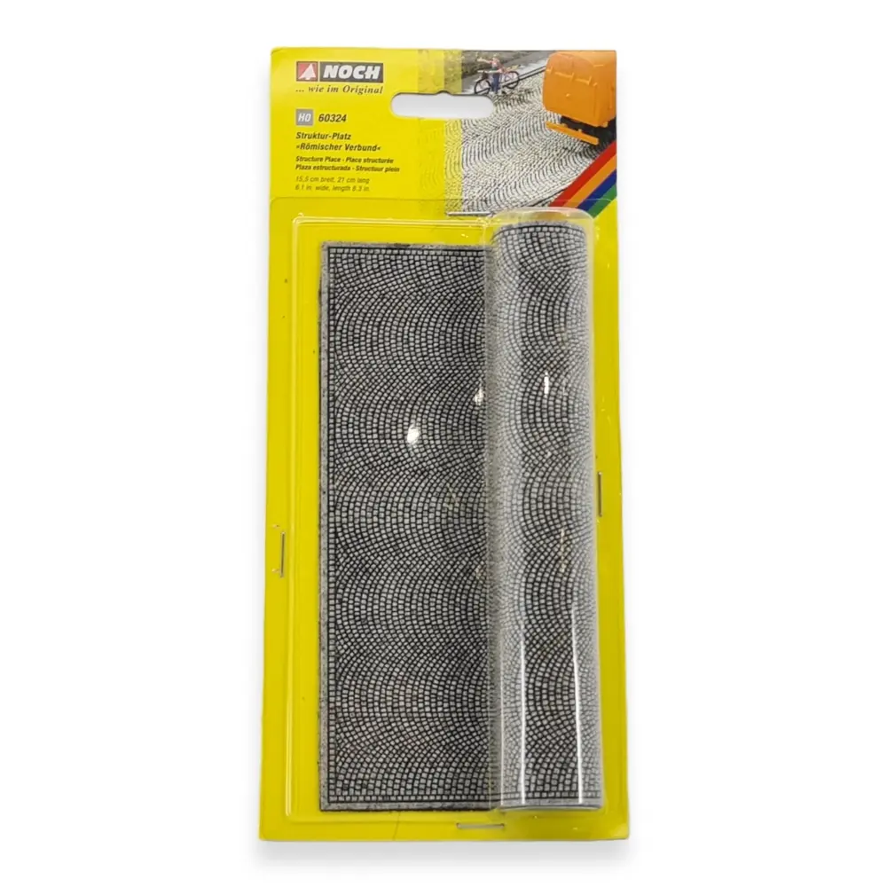 Feuille de pavés Place "Romain" Noch 60324 - HO 1/87 - 210x155 mm - 2