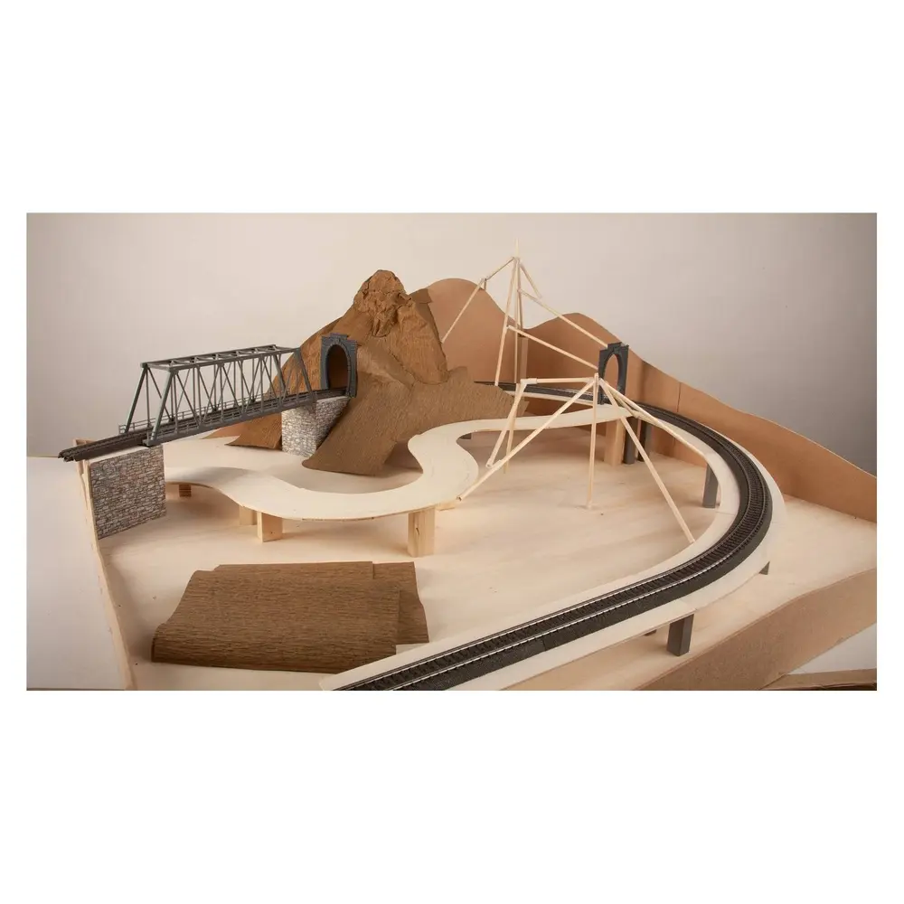 Kit de départ "Construction structure Réseau ferroviaire" NOCH 60804 - HO 1/87 - 2