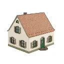 Petite maison individuelle Laser-cut - NOCH 66608 - HO 1/87 - 107x107x84 mm - 2