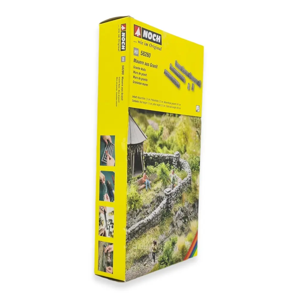 Murs miniatures en Granit Noch 58280 - HO 1/87 - 1040 x 15 mm - 2