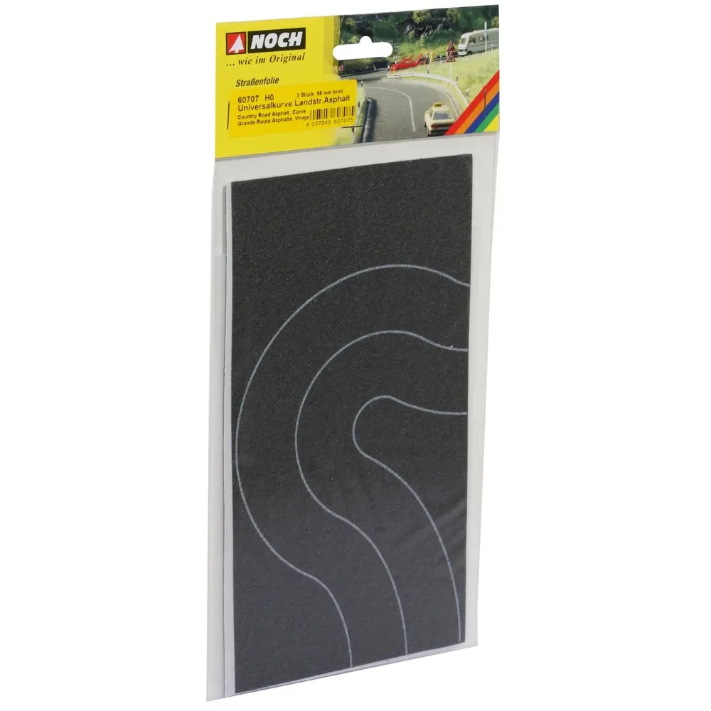 Courbe universelle de route de campagne - Noch 60707 - HO 1/87 - 2 pièces - 3