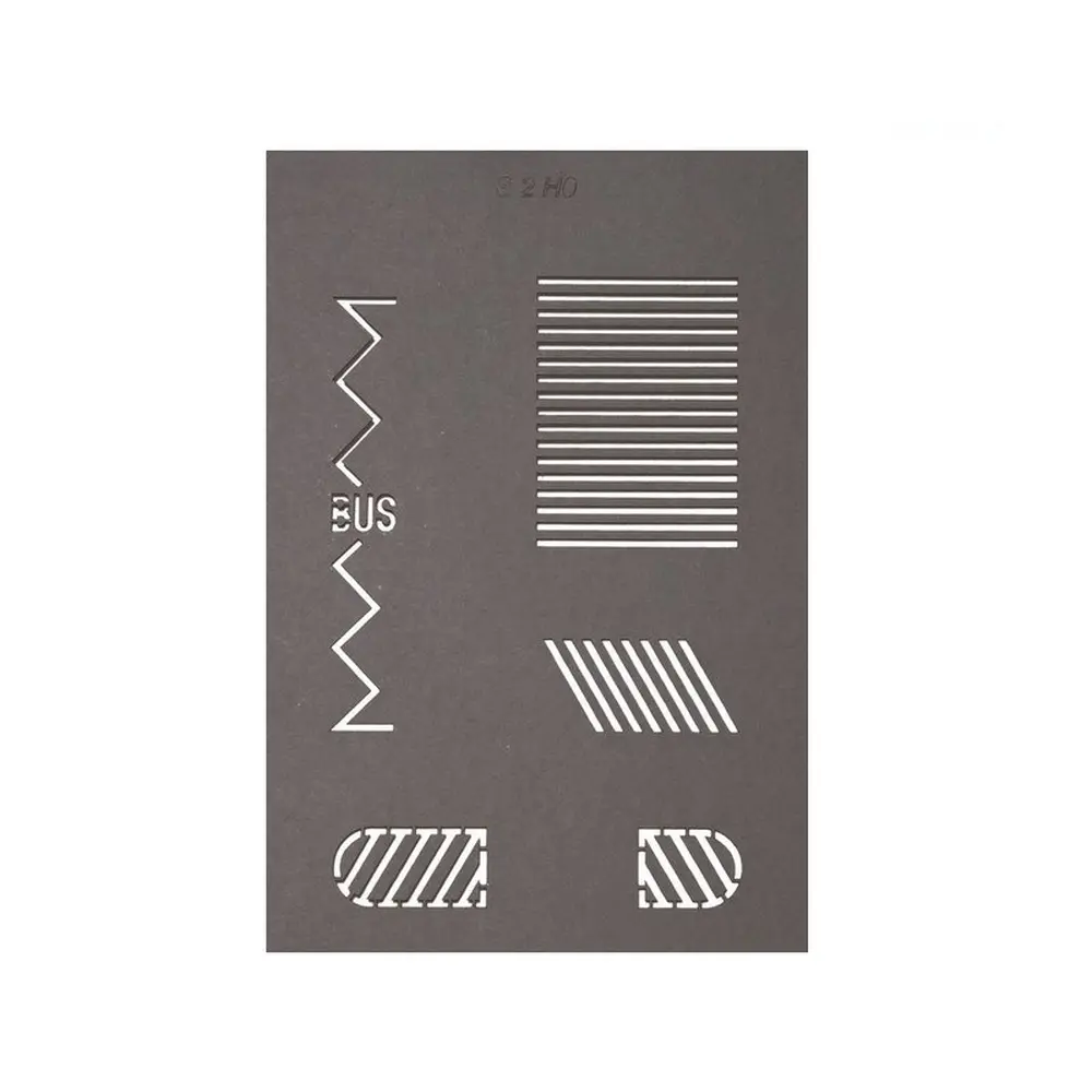 Gabarits "43 Marquages routiers" NOCH 60745 - HO 1/87ème. - 4