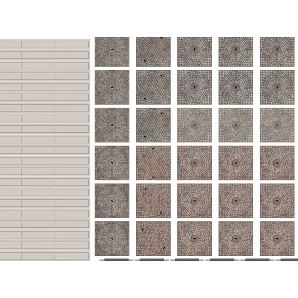 Trottoirs, bordures et plaques d’égout - Régions et Compagnies MAT009 - HO 1/87 - 4