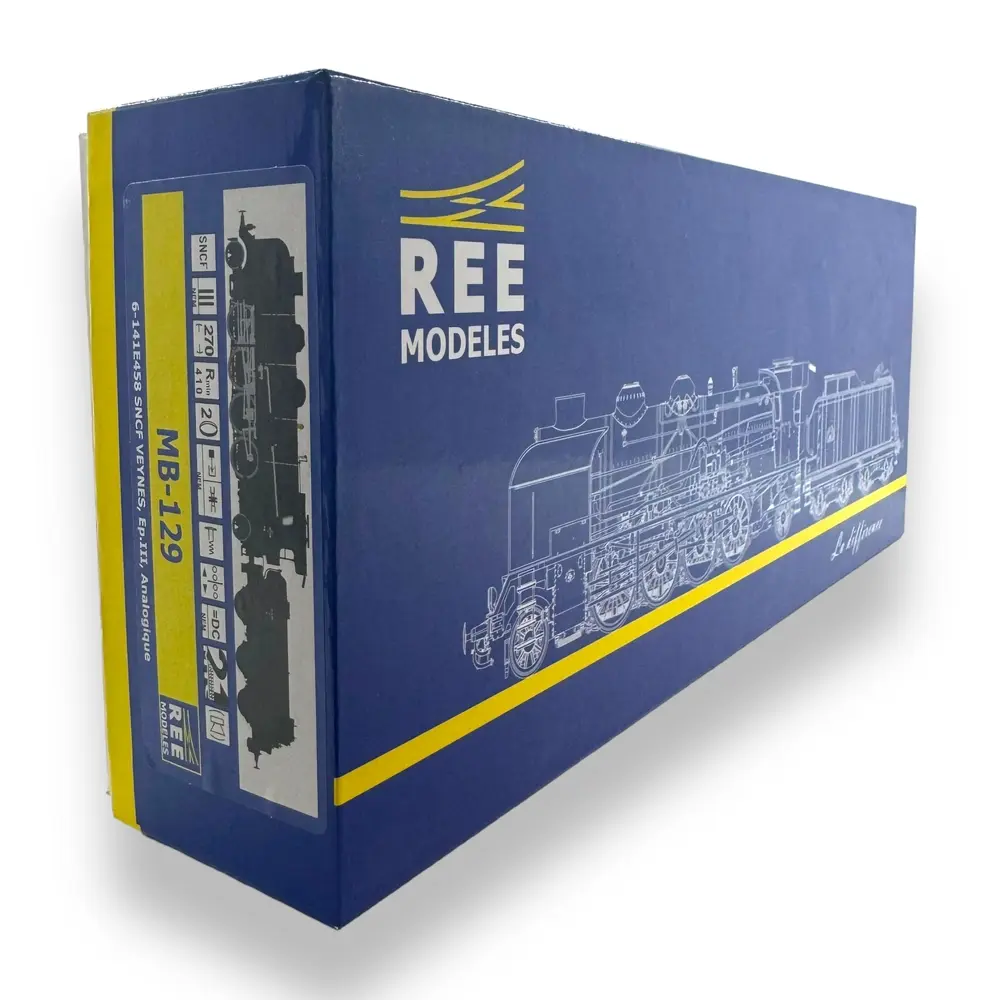 Locomotive 6-141 E 458 "Veynes" Analogique REE MODELES MB129 - SNCF - HO 1/87 - 4