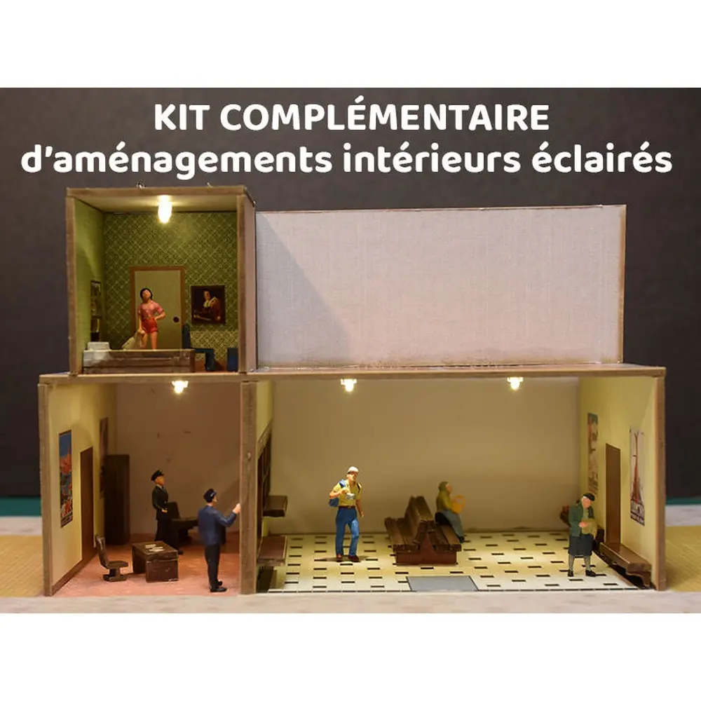 Bâtiment voyageurs OUEST avec ailes (Dozulé-Putôt) - Régions et Compagnies GAR201 - HO 1/87  - 2