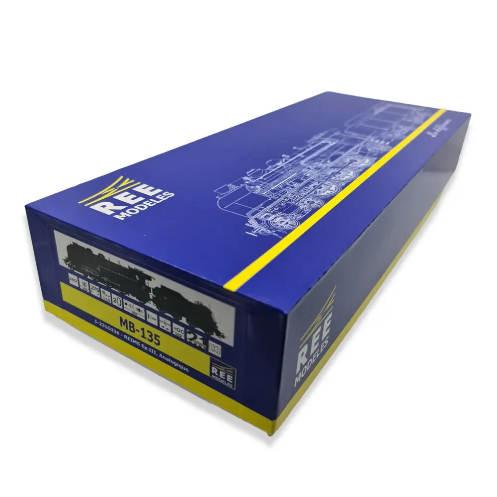 Locomotive à vapeur 1-231 G 236 "REIMS" - Ree Modèles MB135 - HO 1/87 - SNCF - Ep III - Analogique - 2R - 4