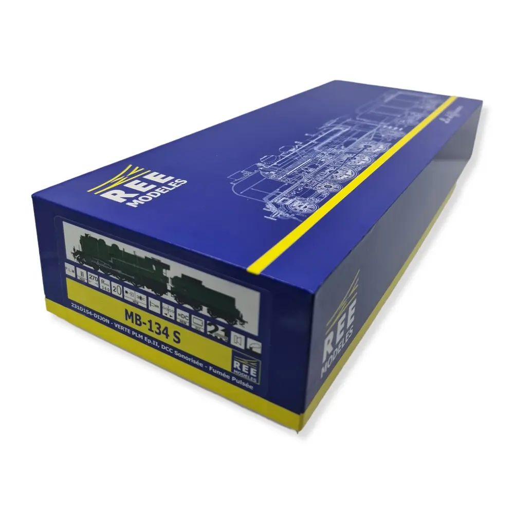 Locomotive à vapeur 231 D 154 Verte | DCC SON REE MODELES MB134S  - PLM - 4
