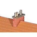 6 Mitrons de cheminée (laiton décolleté) - Régions et Compagnies MAT005 - HO 1/87 - 2