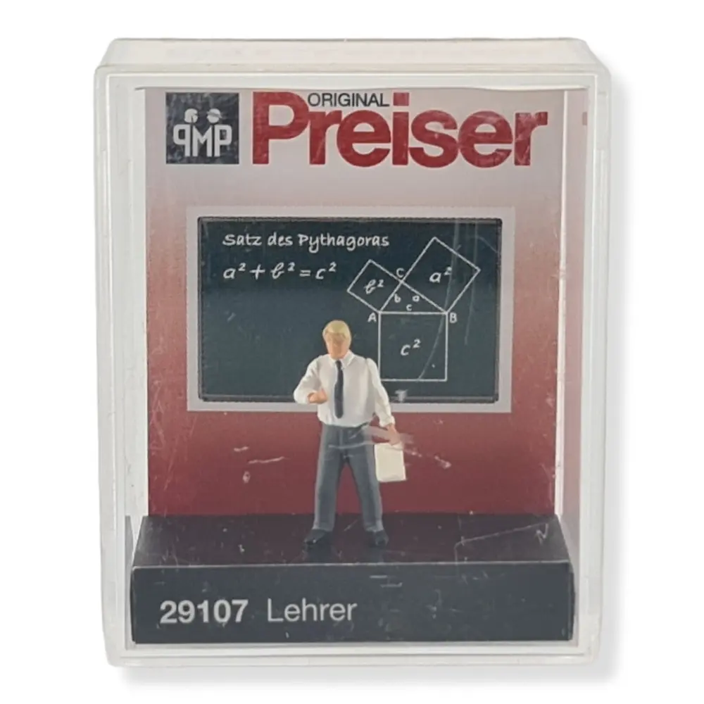 Un professeur avec feuille PREISER 29107 - HO 1/87 - 2