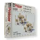 Lot de 2 tables et 8 chaises en bois PREISER 68281 - Échelle 1/50ème - 2