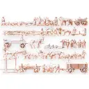 Pack de 60 Personnage & Animaux + Accessoires - A Peindre - PREISER 16327 - HO : 1/87  - 2