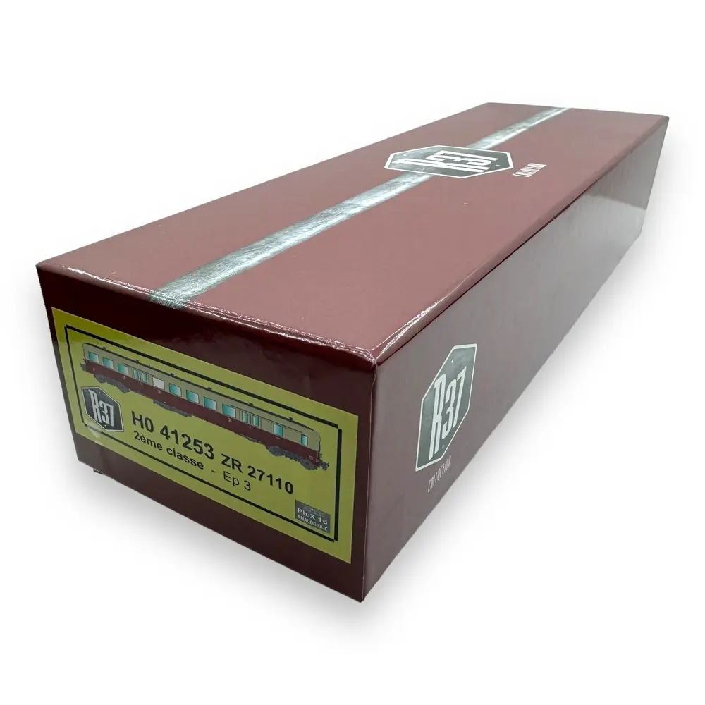 Remorque d'autorail ZR 27110 - R37 H0 41253 - HO 1/87 - SNCF - Ep III - Analogique - 2R - 4