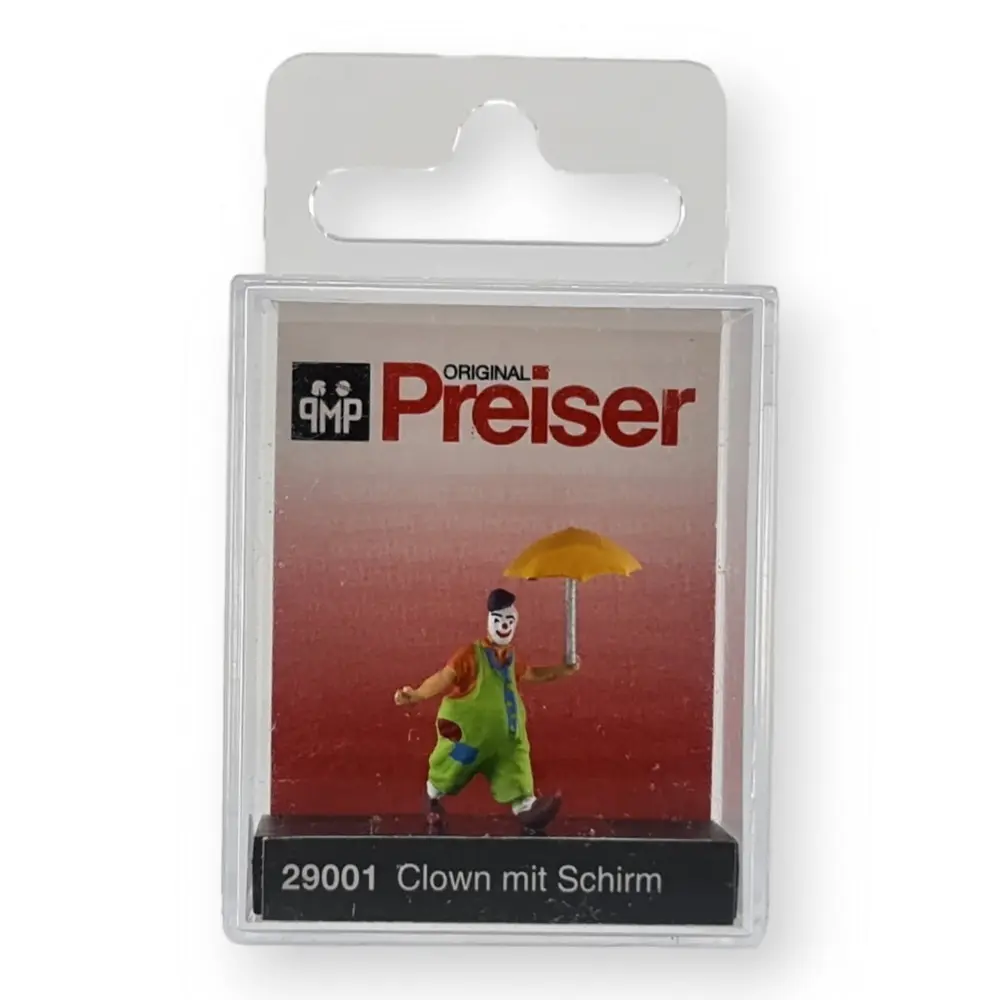 Figurine clown avec parapluie Preiser 29001 - HO 1:87 - 2